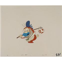 Cel Hitchhiking Original Ren and Stimpy Art Cel
