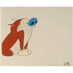 Ren And Stimpy Original Animation Cel Doing Cat Art