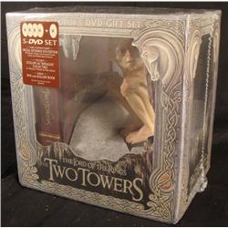 Lord of the Rings Two Towers 5 DVD Set w/Gollum Figure