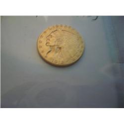 1912 $2.5 Gold Indian Head Coin