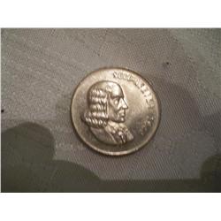 1966 Silver South African 50c Brilliant Uncirculated Coin