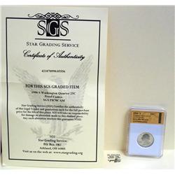 1990-S Washington Quarter SGS PR-70CAM with CofA