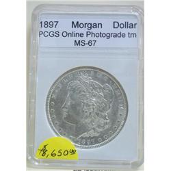 1897 Morgan Dollar Bowers Standard Grade MS-67