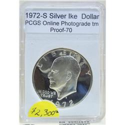 1972-S Silver Ike Dollar Bowers Standard PR-70