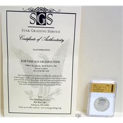 1988-S Kennedy Half Dollar SGS PR-70CAM w/COA