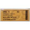 Image 15 : 1982-S Proof Set  SGS Grade PR-70CAM