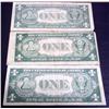 Image 9 : Three $1 Silver Certificates "Blue Seal"