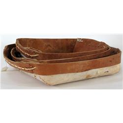 Three Nesting Birch Bark Baskets