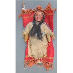Doll with Knit Cradle
