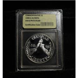 1988-s Olympic Commemorative Proof Silver Dollar Graded PR70 DCAM