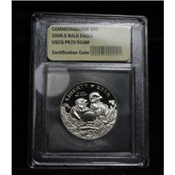 2008-s Bald Eagle Commemorative Half Dollar Graded PR70 DCAM