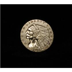 1911-p $2 1/2 Indian Gold Grades ms61