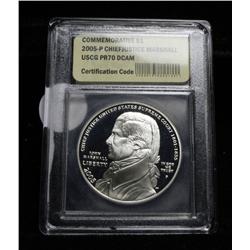 2005-p Chief Justice Marshall Proof Commemorative Dollar Graded PR70 DCAM