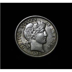 1913-p Barber Dime 10c Grades au55