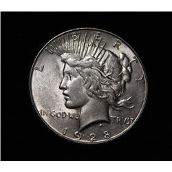 1928-s Peace Dollar $1 Grades ms61