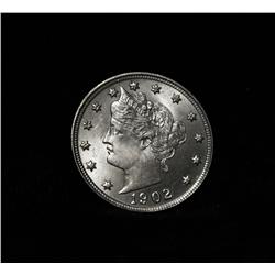 1902 Liberty 'V' Nickel Grades Gem Uncirculated ms65