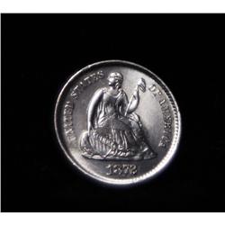 1872-s s Below Bow Liberty Seated Half Dime 1/2 10c Grades ms63   Vastly Superior Eye Appeal, looks 