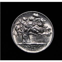 1935 Connecticut Tercentenary Commemorative Half Dollar Grades Gem Uncirculated ms65
