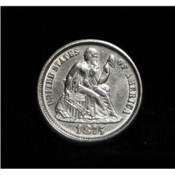 1875-p Seated Liberty Dime Select Uncirculated ms63