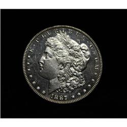 1887-p Morgan Dollar $1 Grades Choice Uncirculated ms64 DMPL
