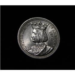 ***RARE 1893 Isabella Quarter RARE***  - beautifully toned  - Grades Gem Uncirculated ms65