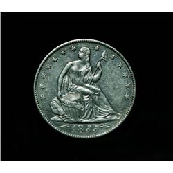 1855-o Rays Removed Liberty Seated Half Dollar 50c Grades Almost Uncirculated au55