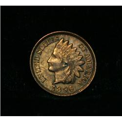 1896-p Indian Cent 1c Select Uncirculated ms63RB.