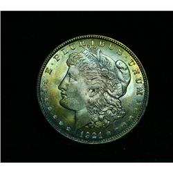 1921-p Morgan Dollar Grades Choice Uncirculated ms64   Stunningly Toned