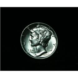 1940-p Liberty Head 'Mercury' Dime 10c Grades Gem Uncirculated ms65 FSB  Full Split Bands