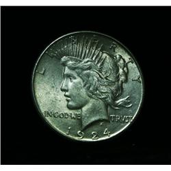 1924-s Peace Dollar $1 Grades ms61  SEMI-KEY