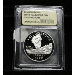 1999-p Yellowstone Park Proof Commemorative Graded PR70 DCAM