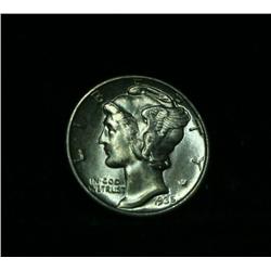 1935-p Liberty Head 'Mercury' Dime 10c Grades gem uncirculated ms65 Pastel Toned