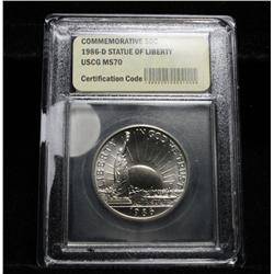 1986-d Statue of Liberty Uncirculated Half Dollar Commemorative Graded ms70