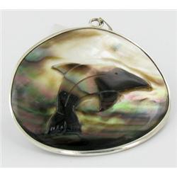 Sterling Mother of Pearl Pendant (JEW-1394)