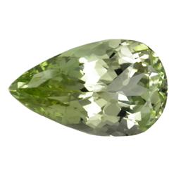 26.8ct Flawless Pear Cut Patroke Yellow Kunzite (GEM-25940)