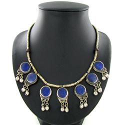 265ct Vintage Tibet Lapis Nickel Necklace (ANT-1571)