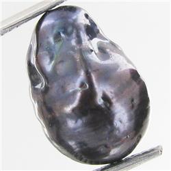 9.14ct Baroque Peacock Black South Sea Saltwater Pearl (GEM-33230)