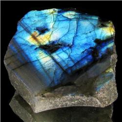123.6ct Flashy Peacock Color Labradorite Slab (GEM-33655)