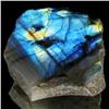 Image 1 : 123.6ct Flashy Peacock Color Labradorite Slab (GEM-33655)