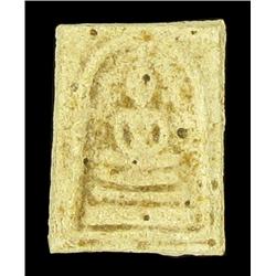 Vintage Thai Clay Buddha Amulet (ANT-1152)