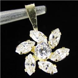 2.18ctw CZ 10k Gold Pendant (JEW-2927)