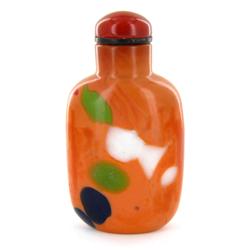 Vintage Chinese HeavyGlass Snuff Bottle (ANT-1499)