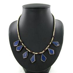 190ct Vintage Tibet Lapis Nickel Necklace (ANT-1569)