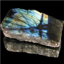 296ct Flashy Peacock Color Labradorite Slab (GEM-33653)