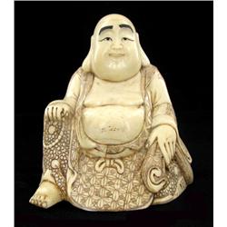 Chinese Handcarved Bone Seated Buddha (CLB-712)