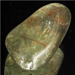 74.85ct Tourmaline Rutilated Quartz Freeform Cabochon (GEM-33880)