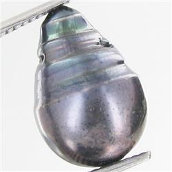 10.81ct Baroque Peacock Black South Sea Saltwater Pearl (GEM-33278)