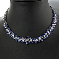 284ctw Sapphire Diamond Necklace Appraised $160k (JEW-1422)