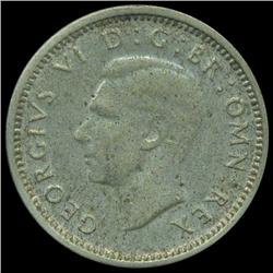 1942 Britian 3p Silver XF Scarce (COI-8815)