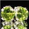 Image 1 : 3.95ctw Peridot Sterling Earrings (JEW-2662)